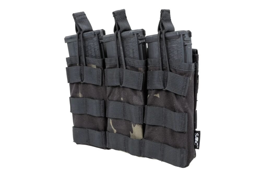 SATAC Open MOLLE Pouch for 3 Magazines M4 / AR15 - MC Black