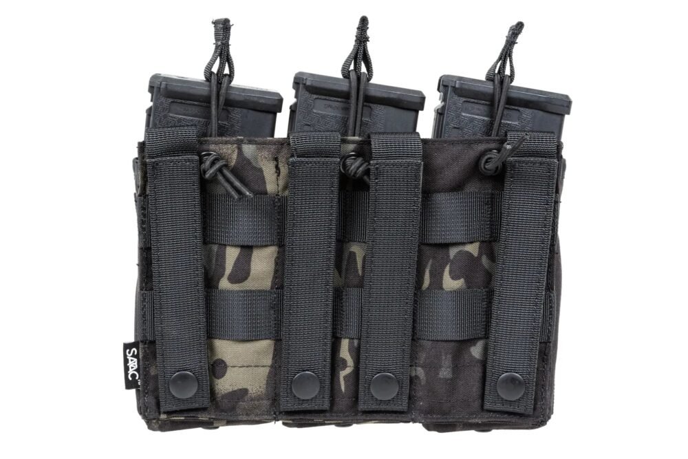 SATAC Open MOLLE Pouch for 3 Magazines M4 / AR15 - MC Black