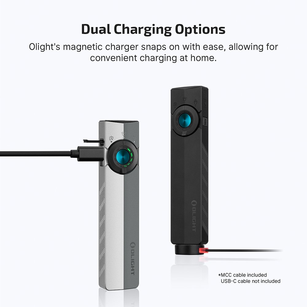 OLIGHT ArkPro Class 3R CW Rechargeable Flashlight, 1500 lm - Black