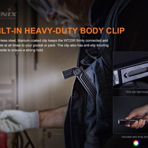 FENIX WT25R LED flashlight, 1000 lm - Black