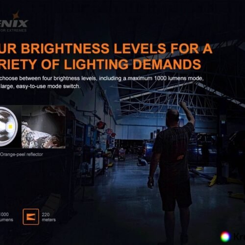 FENIX WT25R LED flashlight, 1000 lm - Black