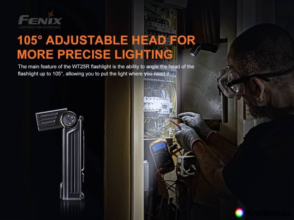 FENIX WT25R LED flashlight, 1000 lm - Black