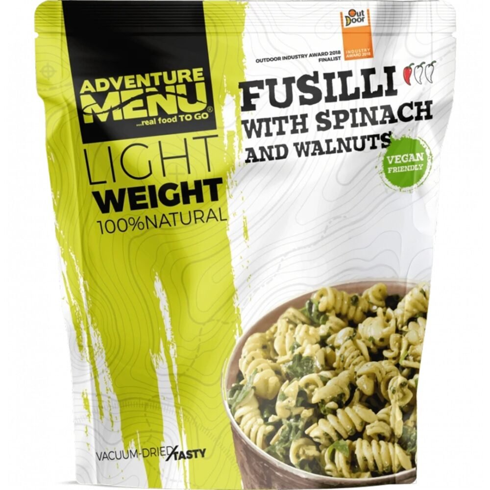 AM Lightweight Fusilli with Spinach and Walnuts (Vegan) - 600 g