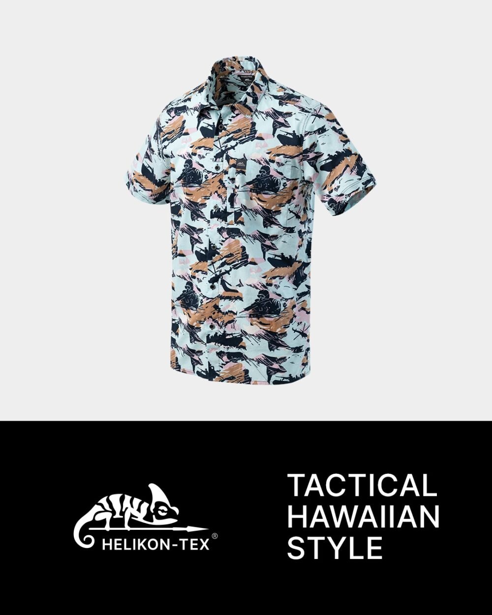 79424 HELIKON Hawaiian Shirt - Pacific