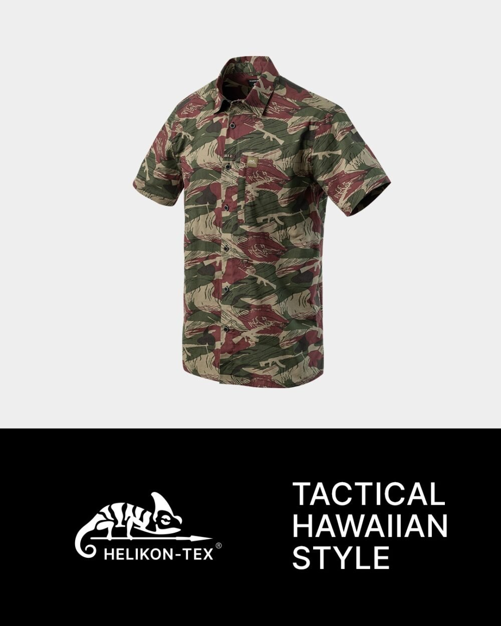 79432 HELIKON Hawaiian Shirt - Brushstroke Camo