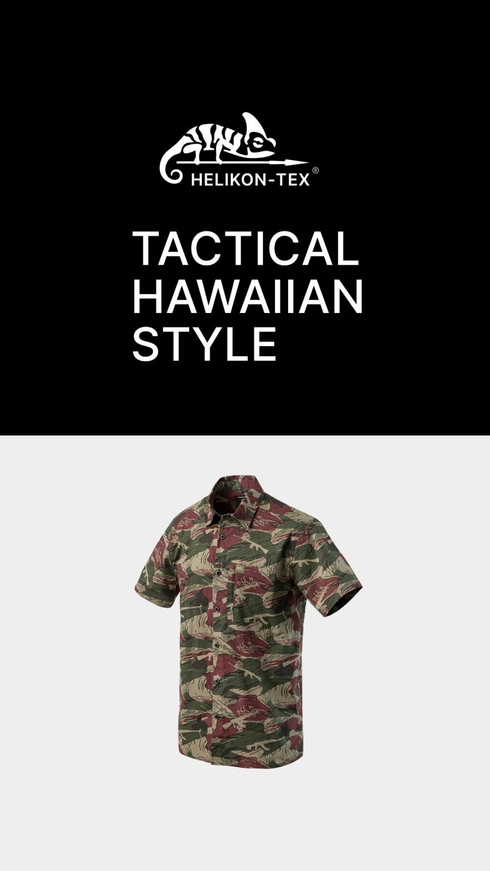 79433 HELIKON Hawaiian Shirt - Brushstroke Camo