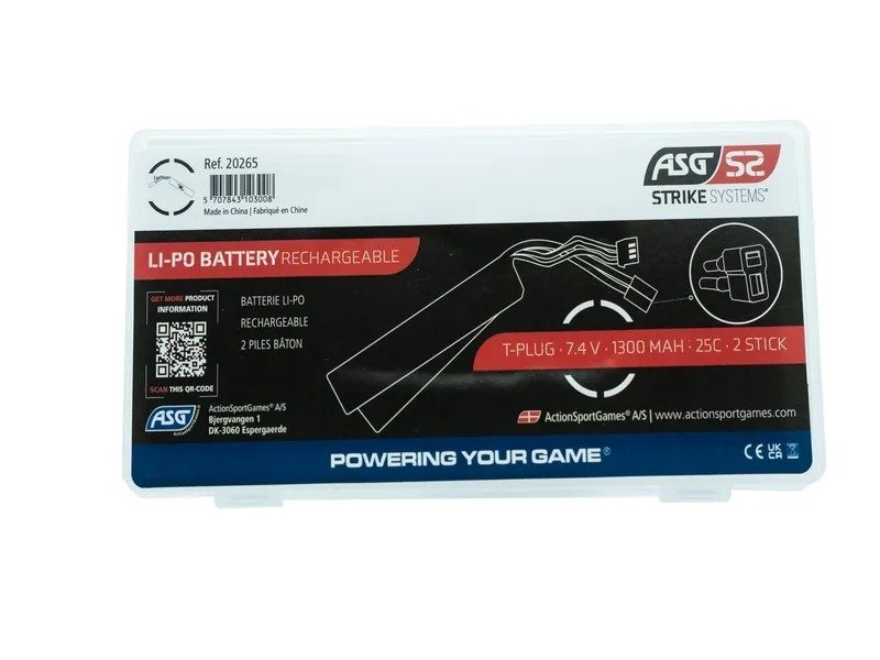 STRIKE Li-Pol Battery 7.4V 1300mAh, 25C, T-Dean - Nunchuk