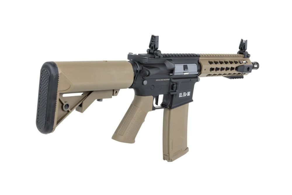 SA M4 CQB Keymod Gen2 Airsoft Rifle (SA-C08 CORE(TM) HAL ETU(TM)) - Black / Tan