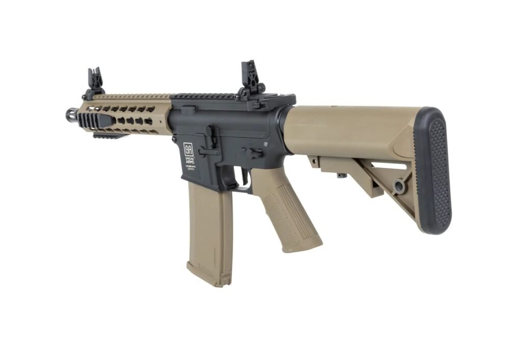 SA M4 CQB Keymod Gen2 Airsoft Rifle (SA-C08 CORE(TM) HAL ETU(TM)) - Black / Tan