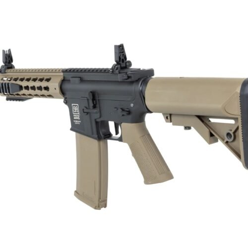 SA M4 CQB Keymod Gen2 Airsoft Rifle (SA-C08 CORE(TM) HAL ETU(TM)) - Black / Tan