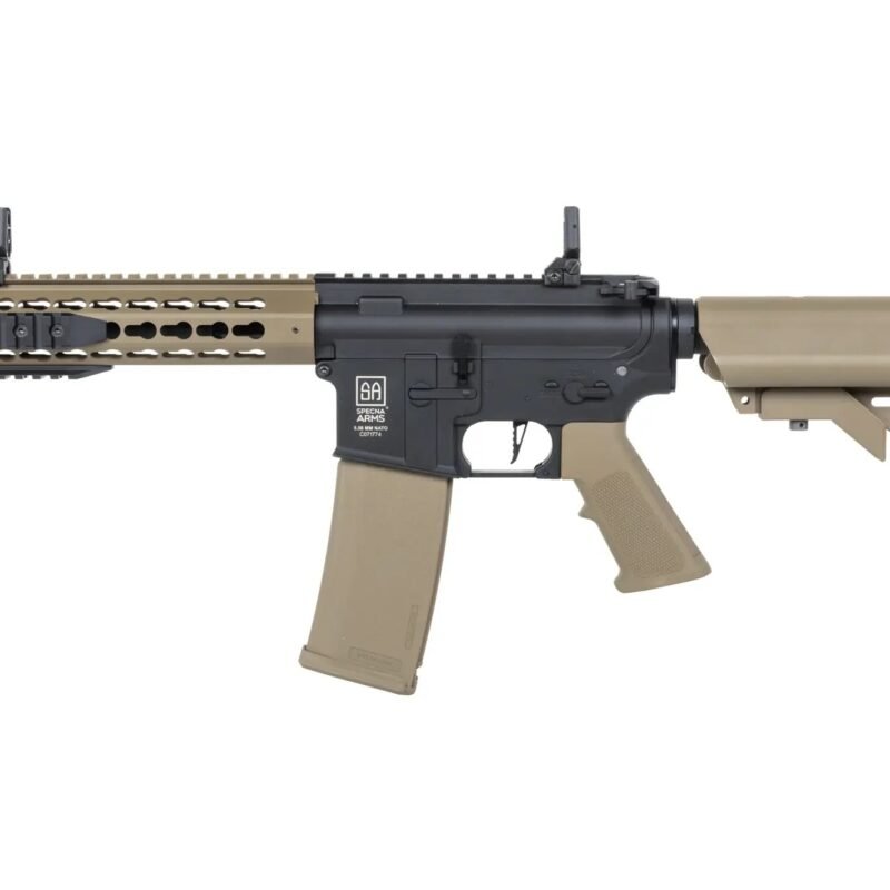 SA M4 CQB Keymod Gen2 Airsoft Rifle (SA-C08 CORE(TM) HAL ETU(TM)) - Black / Tan