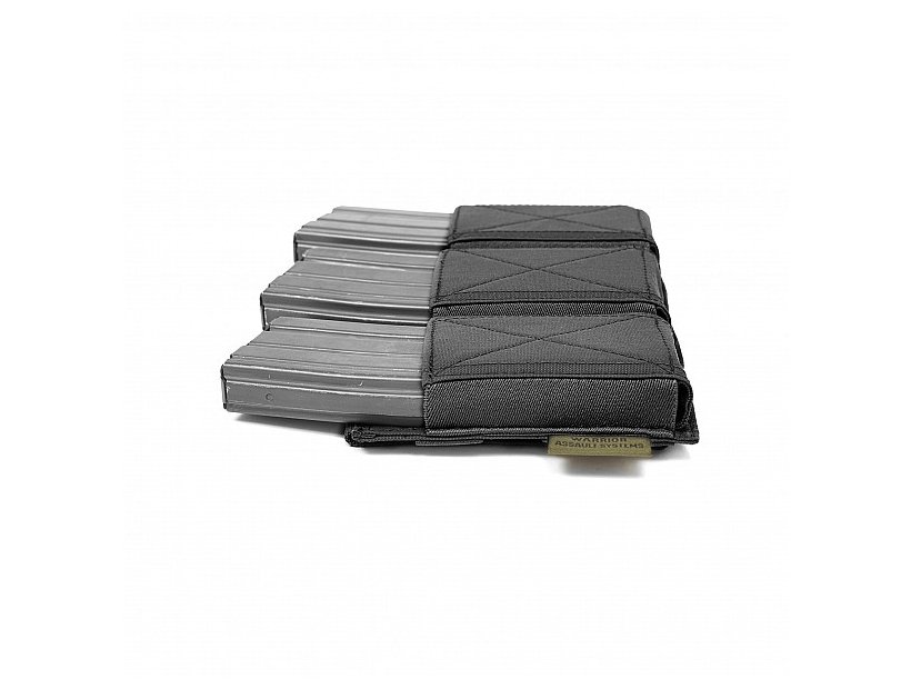WAS Triple Elastic M4 / AR15 Rifle Magazine MOLLE Pouch – Black