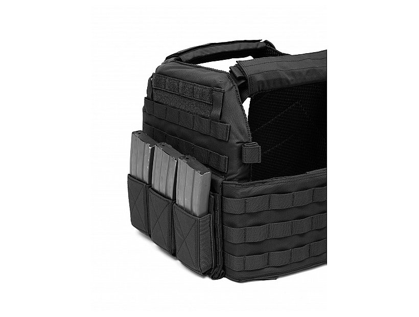 WAS Triple Elastic M4 / AR15 Rifle Magazine MOLLE Pouch – Black
