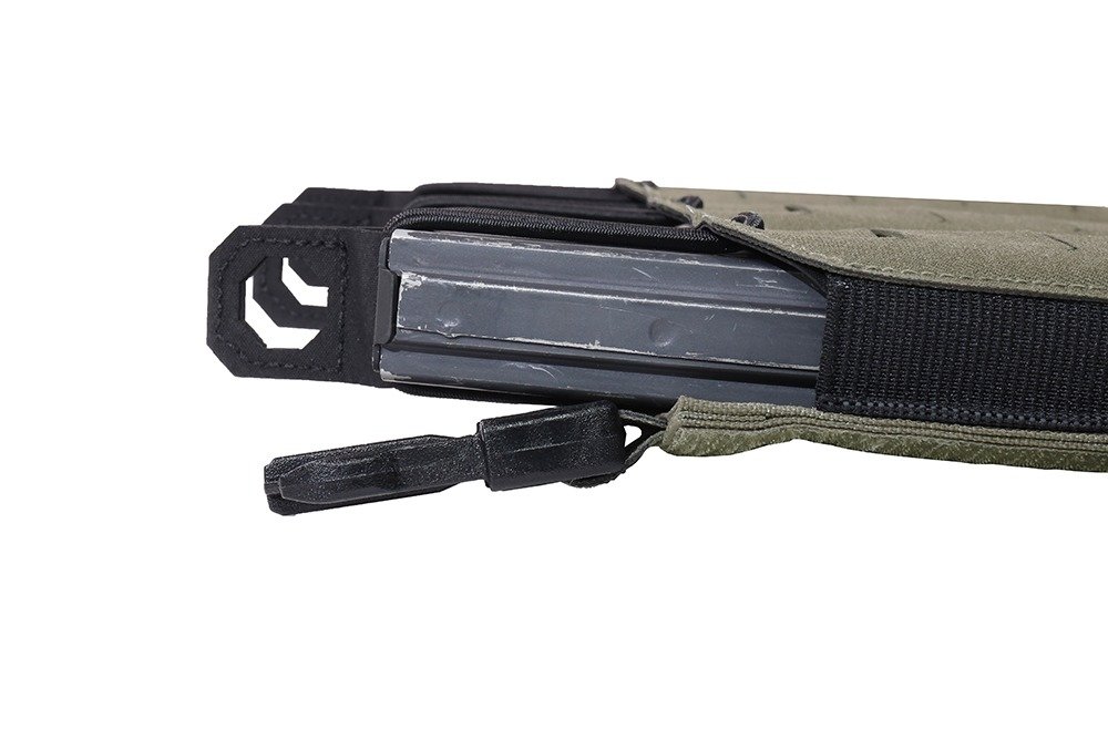 80089 WAS LPC Laser-Cut FLAP PANEL for 3 M4 / AR15 (5.56) Magazines – Ranger Green