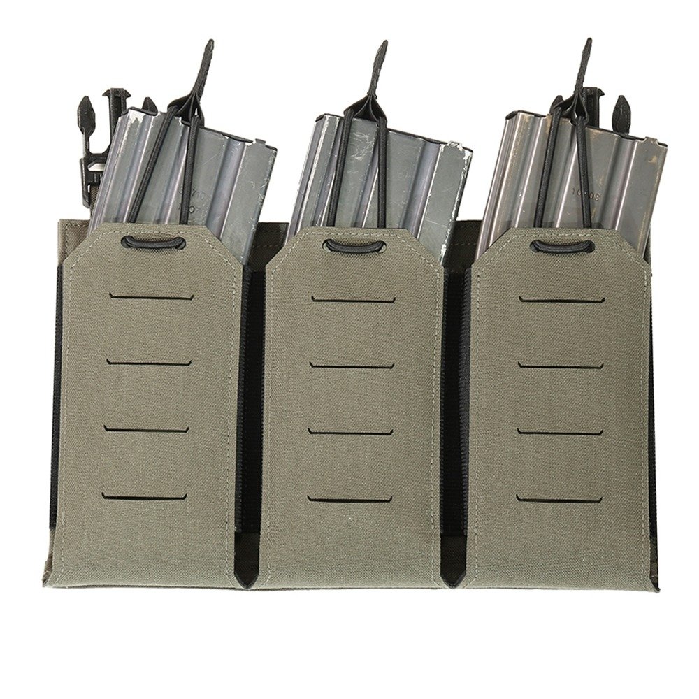 80091 WAS LPC Laser-Cut FLAP PANEL for 3 M4 / AR15 (5.56) Magazines – Ranger Green