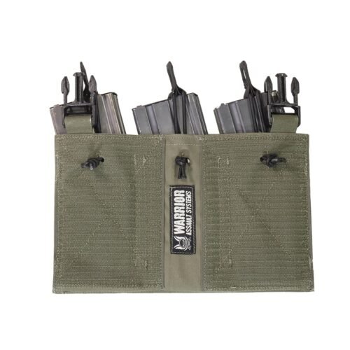 80092 WAS LPC Laser-Cut FLAP PANEL for 3 M4 / AR15 (5.56) Magazines – Ranger Green