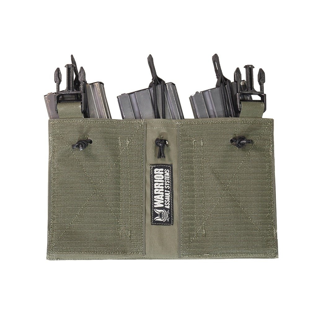 80092 WAS LPC Laser-Cut FLAP PANEL for 3 M4 / AR15 (5.56) Magazines – Ranger Green