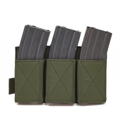 WAS Triple Elastic M4 / AR15 Rifle Magazine MOLLE Pouch – Green