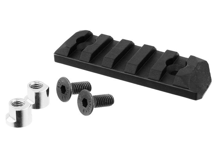 PTS Enhanced RIS Rail Section for KeyMod, 5 slots / 60 mm – Black