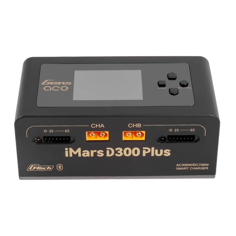 80634 Gens ACE iMars D300 Plus AC / DC Smart Charger – Black