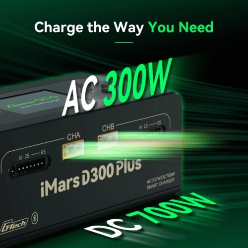 80636 Gens ACE iMars D300 Plus AC / DC Smart Charger – Black