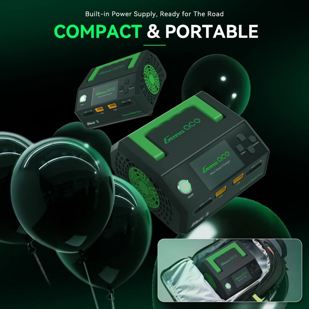 Gens ACE iMars D1000 Plus Smart Charger – Black