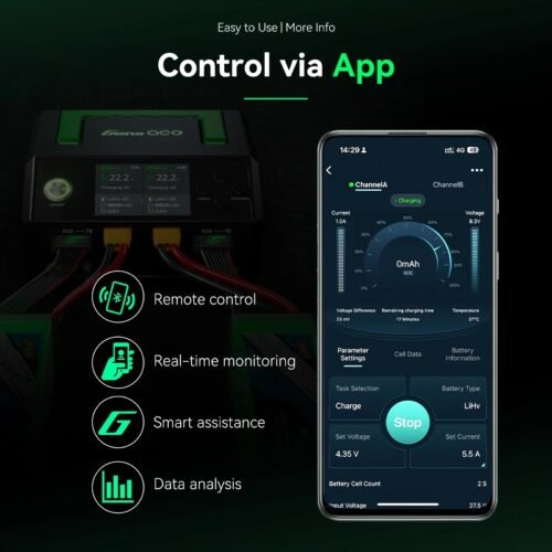 Gens ACE iMars D1000 Plus Smart Charger – Black