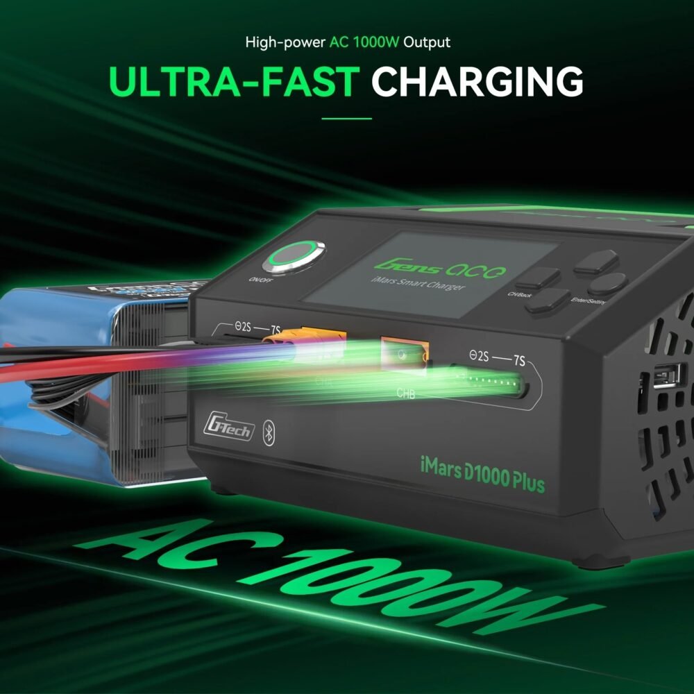 Gens ACE iMars D1000 Plus Smart Charger – Black