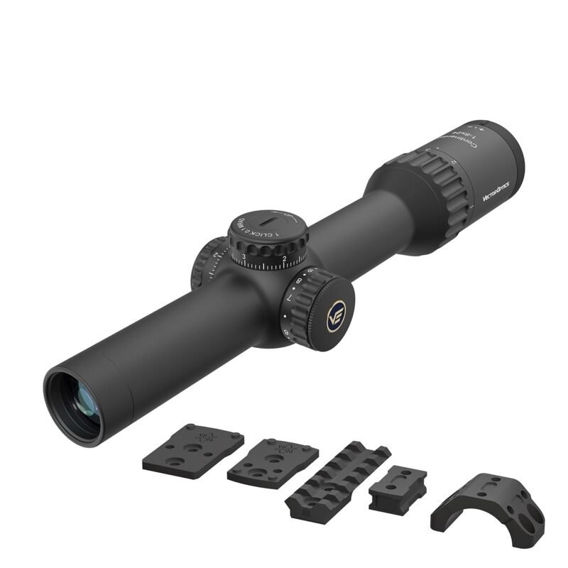 VO CONTINENTAL X8 1-8×24 ED TACTICAL SFP LPVO Riflescope with X-ACCU Mount – Black