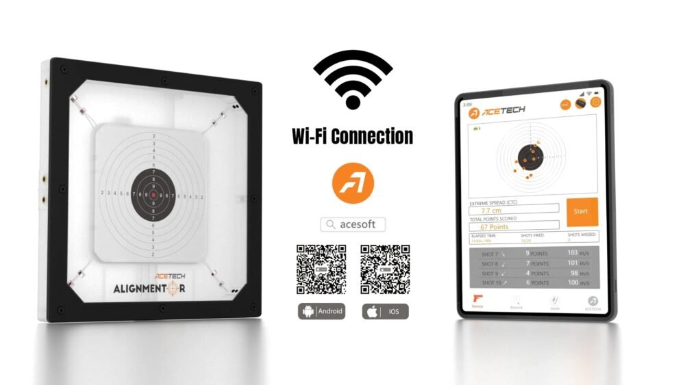 AceTech ALIGNMENTOR Electronic Smart Airsoft Target (26 × 21 cm)