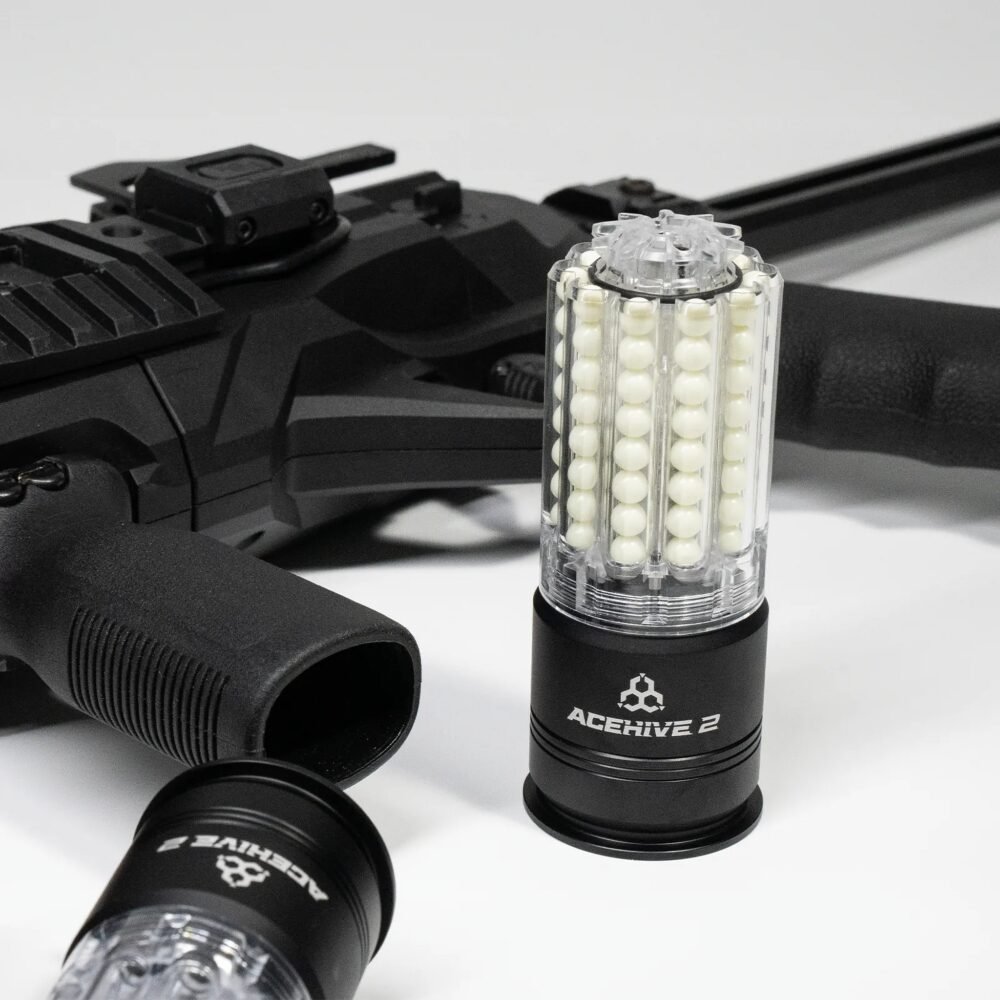 AceTech SMASH PACK 6 plus 1 Set of 40mm AceHive 2 Grenades and Spawner – Black
