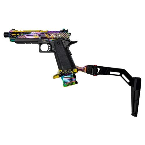 CTM CNC Hi-Capa UnderMount RIS Rail Stock Adapter – Electroplated Rainbow