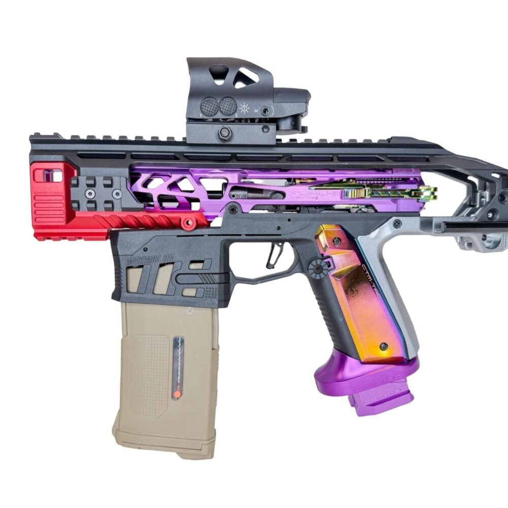 CTM AAP-01 M4XIMUS Kit CNC Extended Rail Blast Shield – Red