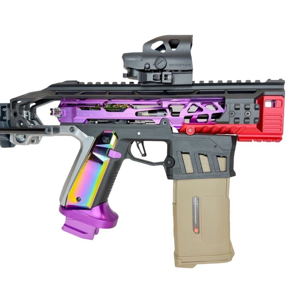 CTM AAP-01 M4XIMUS Kit CNC Extended Rail Blast Shield – Red