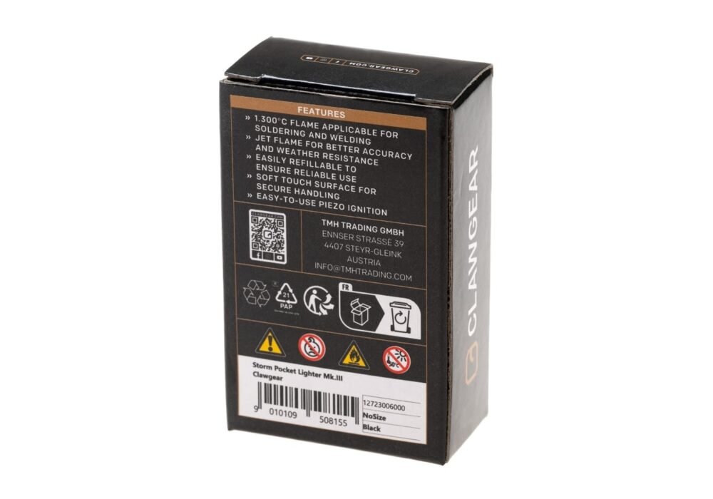 CLAWGEAR Storm Mk.III Pocket Lighter – Black