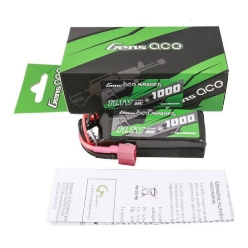 Gens ACE Li-Pol Battery 11.1V 1000mAh, 35C, T-Dean – Monoblock