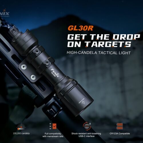 FENIX GL30R Tactical Flashlight with Remote Switch – Black
