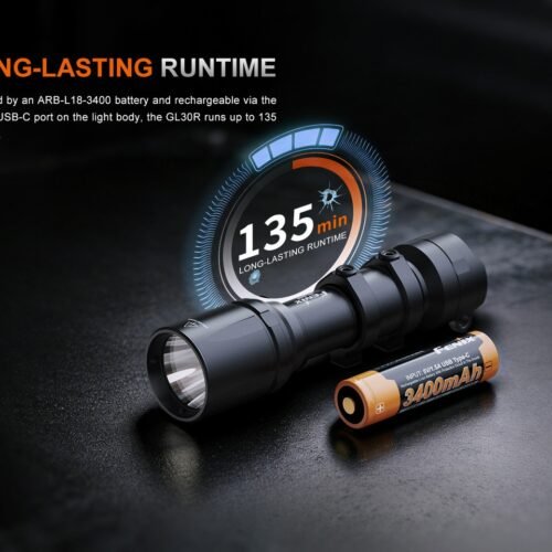 FENIX GL30R Tactical Flashlight with Remote Switch – Black