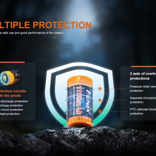 FENIX Rechargeable Li-ion Battery RCR123A 3.6V - 1150 mAh