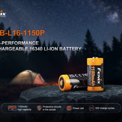 FENIX Rechargeable Li-ion Battery RCR123A 3.6V - 1150 mAh