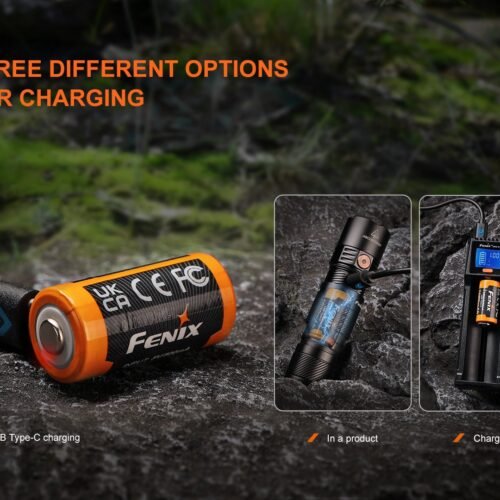 FENIX Rechargeable USB-C Battery RCR123A 3.6V - 1050 mAh