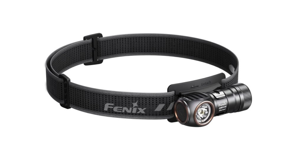 FENIX HM53R Garnet Rechargeable Headlamp – Grey / Orange
