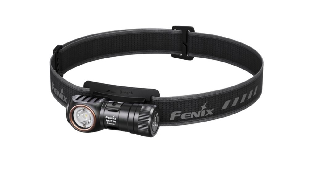 FENIX HM53R Garnet Rechargeable Headlamp – Grey / Orange