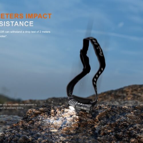 FENIX HM53R Garnet Rechargeable Headlamp – Grey / Orange