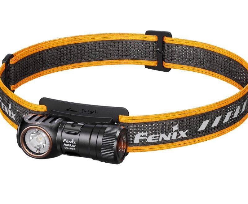 FENIX HM53R Garnet Rechargeable Headlamp – Grey / Orange