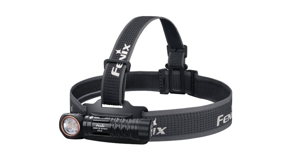 FENIX HM61R Amber V3.0 Rechargeable Headlamp – Black