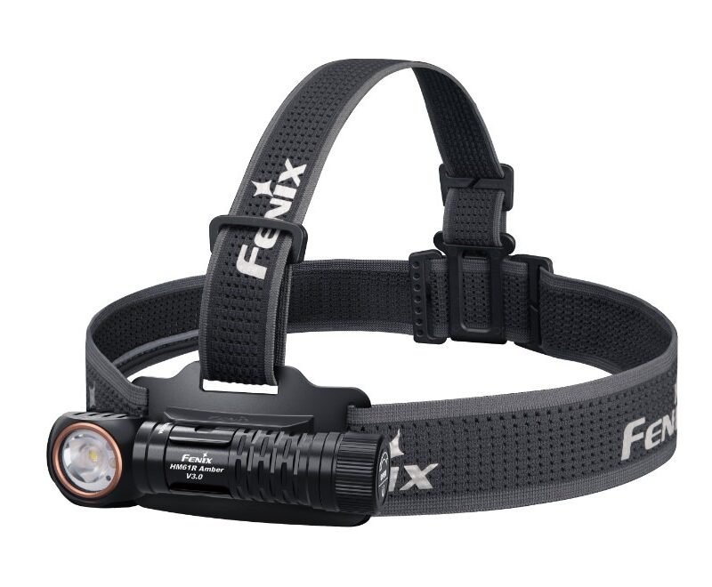 FENIX HM61R Amber V3.0 Rechargeable Headlamp – Black