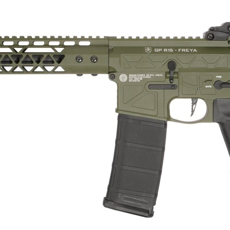 82159 Delta Armory GP FREYA R15 Skeleton M-LOK 13" Gen2 – Green