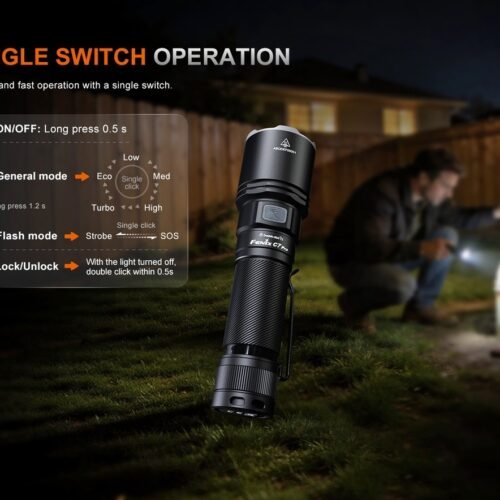 FENIX C7 PRO Rechargeable Flashlight 4600 LM – Black