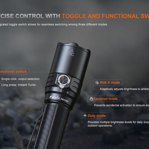 82242 FENIX TK15R Rechargeable LED Flashlight 3200 LM – Black